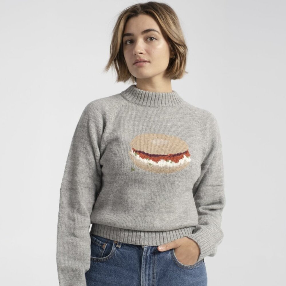 Rachel Antonoff Shmear Pullover - Grey Bagel - Never Worn
